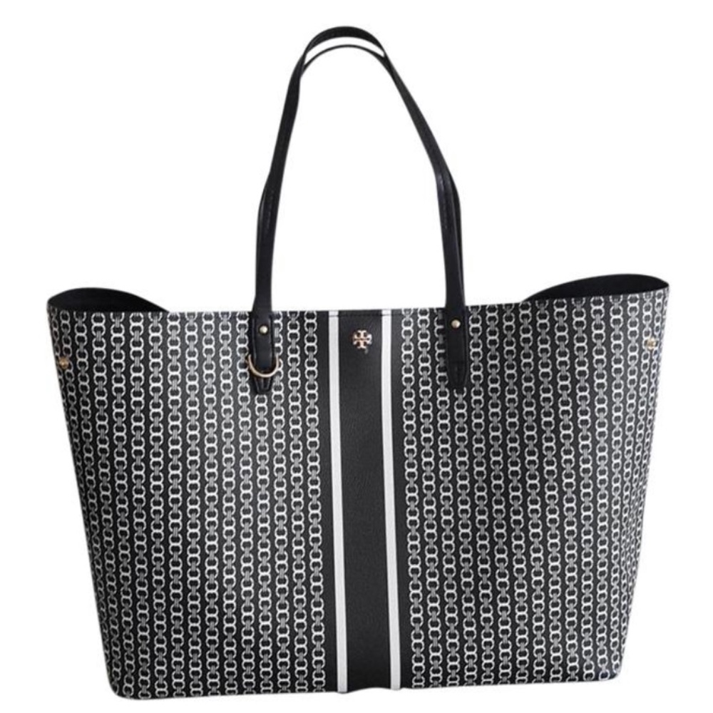 Tory Burch Black and White Tote Bag